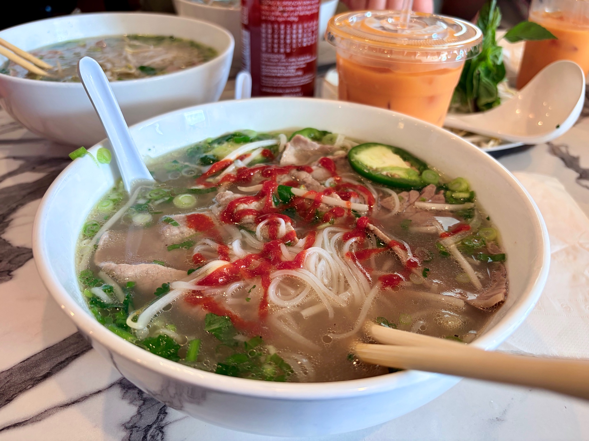 A bowl of pho.